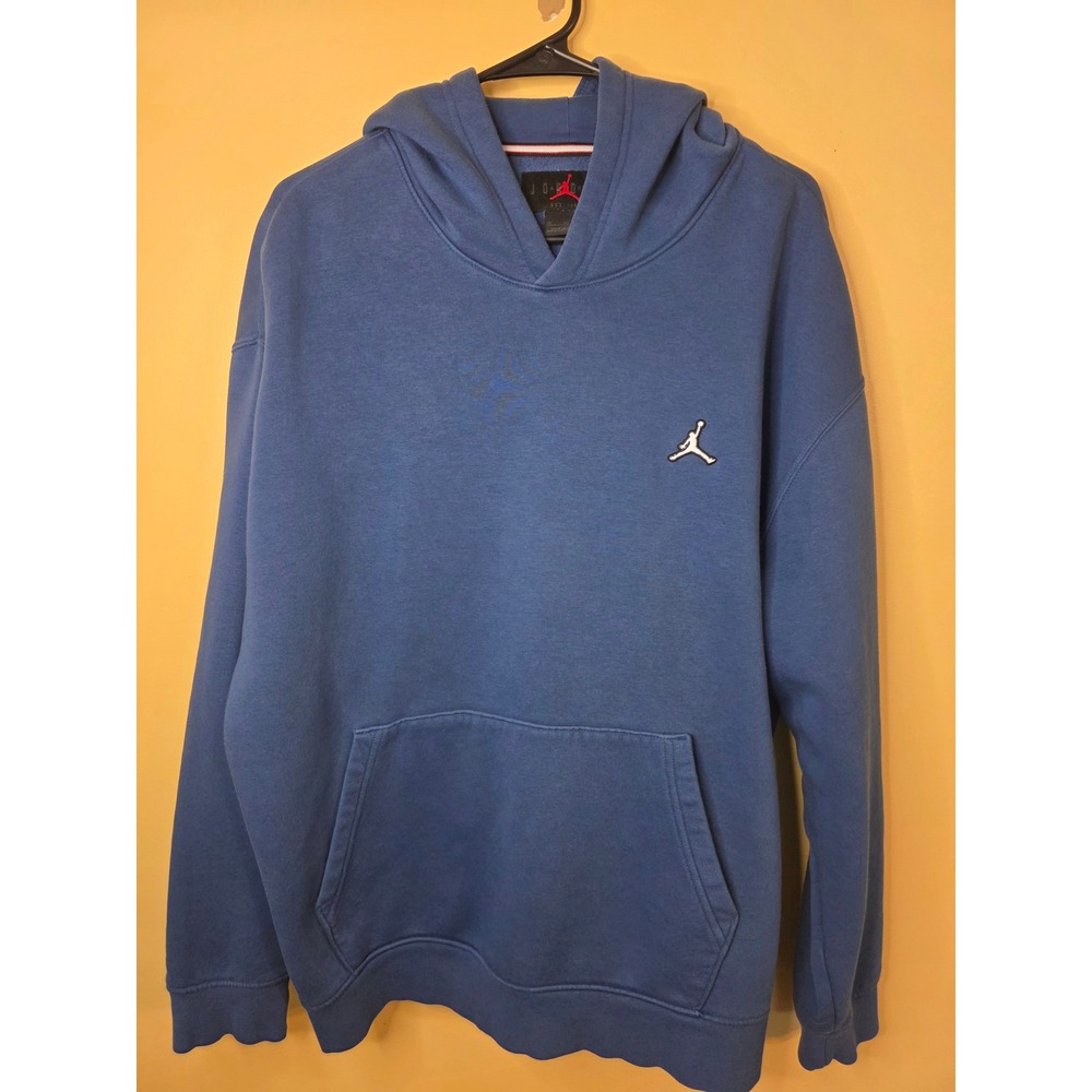 Jordan Mens Jumpman Fleece Pullover Hoodie Blue XL Sweatshirt